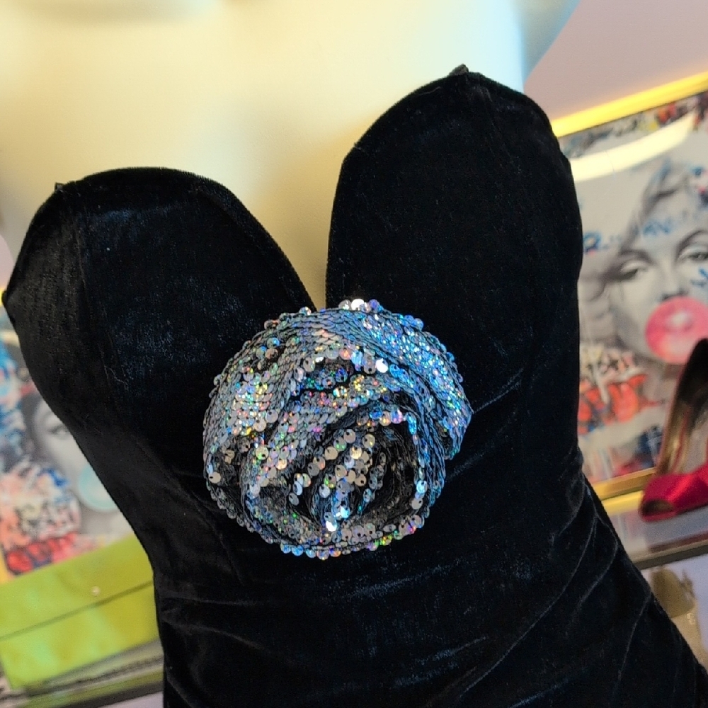 Honey and Rosie Black Dress with Sequin Accents - Picture 3 of 13